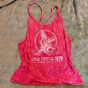 Forever 21 Pink Braided Strap Tank Top